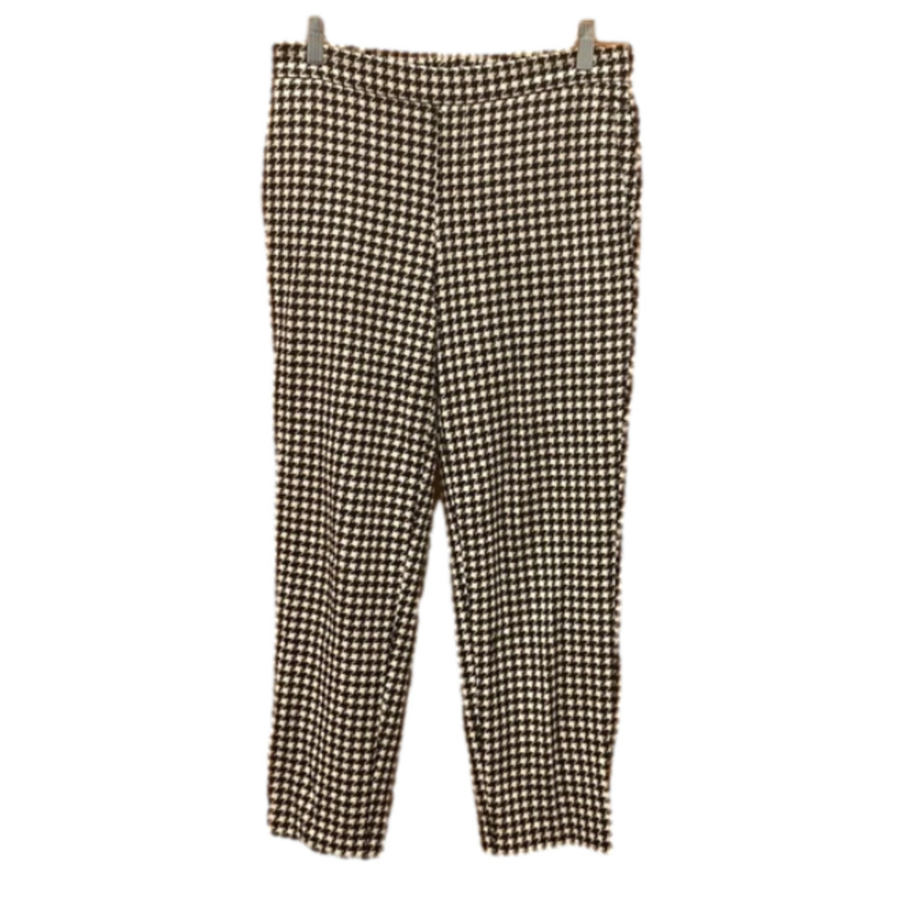 Women's Black and White Houndstooth Elastic Waist Trousers Size 2